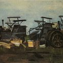 Tractor and combines 1935 oil on canvas 53x76